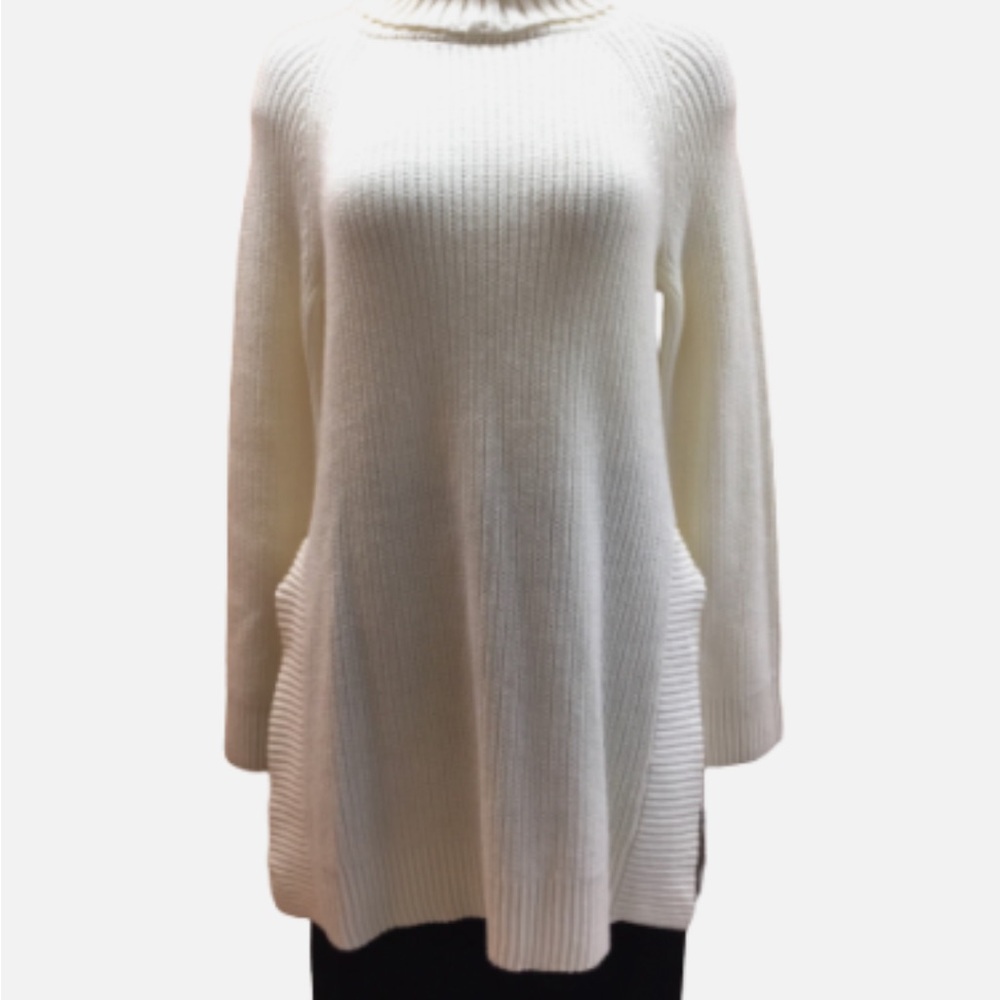 Kate Spade White Cowl Neck Sweater with Cozy Knit